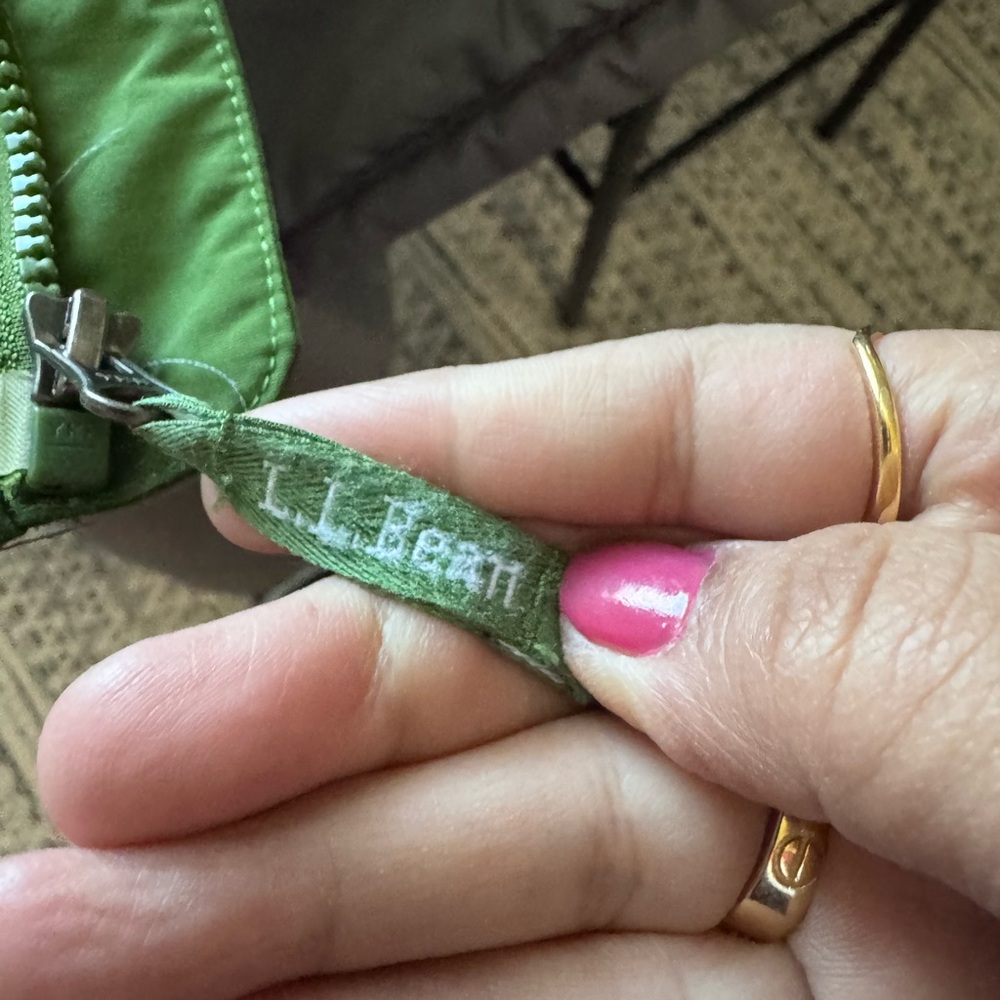 L.L. Bean Kids Green and Gray Puffer Jacket - Picture 7 of 11